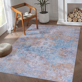 Naar Area Rug 3x5, Washable Rug, Low-Pile, Non-Slip, Non-Shedding, Foldable, Kid & Pet Friendly - Area Rugs for living room, bedroom, kitchen