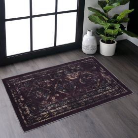 Naar 2x3 Machine Washable Area Rugs, Low-Pile, Non-Slip, Non-Shedding, Foldable, Kid & Pet Friendly, Area Rugs for living room, bedroom, kitchen