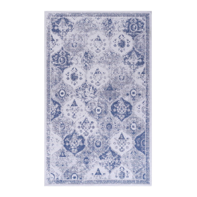 Naar 2x3 Blue Area Rug, Machine Washable Area Rugs, Low-Pile Non-Slip Non-Shedding Foldable Kid&Pet Friendly, Area Rugs for living room, bedroom