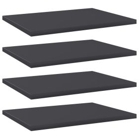 Bookshelf Boards 4 pcs Gray 15.7"x11.8"x0.6" Engineered Wood