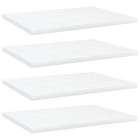 Bookshelf Boards 4 pcs White 15.7"x11.8"x0.6" Engineered Wood