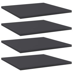 Bookshelf Boards 4 pcs Gray 15.7"x15.7"x0.6" Engineered Wood