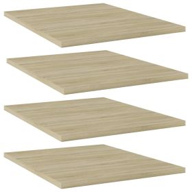 Bookshelf Boards 4 pcs Sonoma Oak 15.7"x19.7"x0.6" Engineered Wood