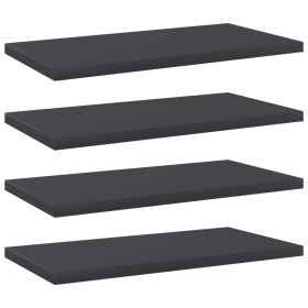 Bookshelf Boards 4 pcs Gray 15.7"x7.9"x0.6" Engineered Wood