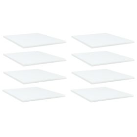 Bookshelf Boards 8 pcs White 15.7"x19.7"x0.6" Engineered Wood