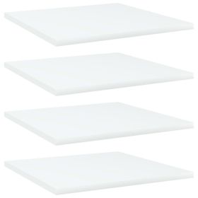 Bookshelf Boards 4 pcs White 15.7"x15.7"x0.6" Engineered Wood