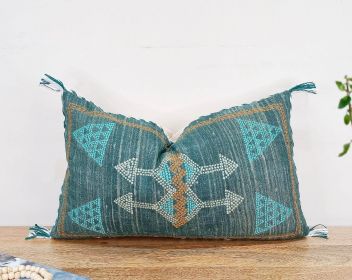 EMERALD lumbar pillow cover Boho Pillow Cover Rug design pillow cover Pillow cases