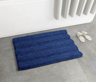 Bathroom Rugs; Soft Chenille Bath Mat; Super Absorbent Water Bath Rugs; Striped Pattern Bath Mats for Bathroom Non Slip; Machine Washable; Bath Mats f