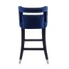 Suede Velvet Barstool with nailheads Living Room Chair2 pcs Set - 30 inch Seater height