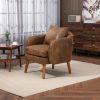 COOLMORE Wood Frame Armchair, Modern Accent Chair Lounge Chair for Living Room