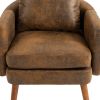 COOLMORE Wood Frame Armchair, Modern Accent Chair Lounge Chair for Living Room