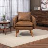 COOLMORE Wood Frame Armchair, Modern Accent Chair Lounge Chair for Living Room