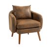 COOLMORE Wood Frame Armchair, Modern Accent Chair Lounge Chair for Living Room