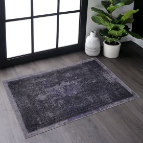 Naar 2x3, Machine Washable Area Rugs, Low-Pile, Non-Slip, Non-Shedding, Foldable, Kid & Pet Friendly - Area Rugs for living room, bedroom, kitchen (Color: as Pic)